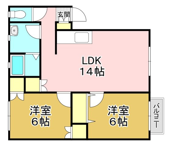エクセレントK Cの間取り