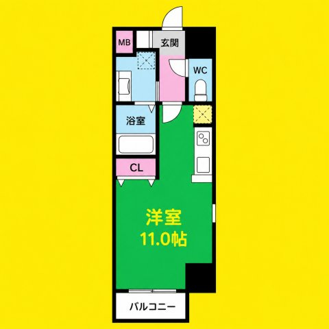 フローラ草平　名古屋市賃貸　仲介手数料無料の間取り