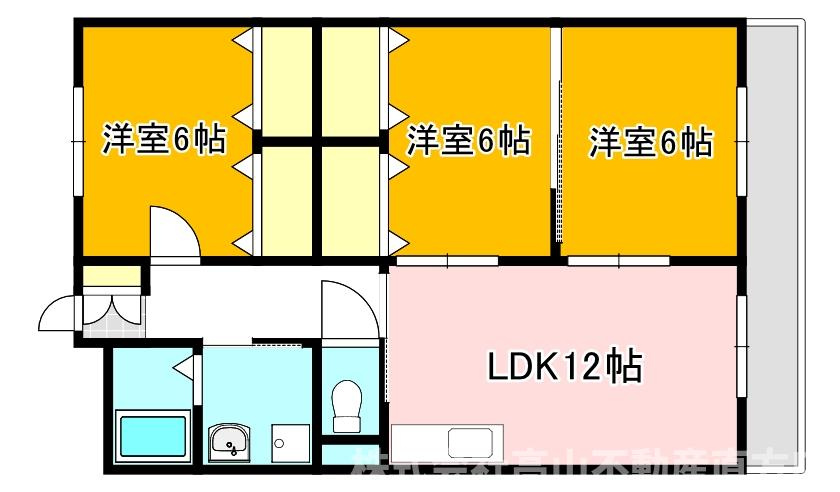 北九州市八幡西区木屋瀬東１丁目の賃貸マンションの間取り