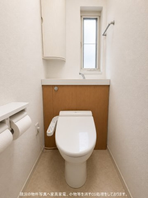 【トイレ】 | 枝４丁目 | １階トイレ　優しい雰囲気のトイレはリラックス空間へ