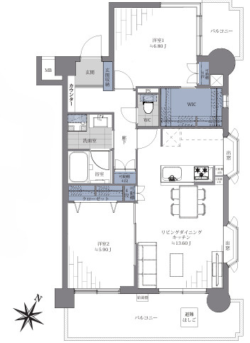 【間取り】 | シティマンション大名☆仲介手数料無料☆