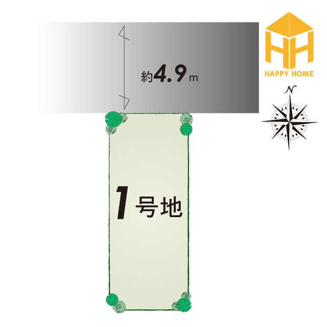 尼崎市稲葉荘2丁目建築条件無し売土地│全2区画の土地図|※現況と図面が異なる場合現況を優先いたします。