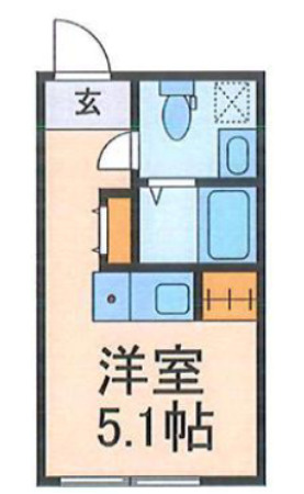 渋谷区幡ヶ谷２丁目の賃貸マンションの間取り