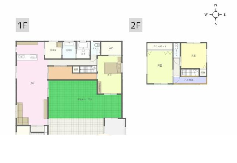 岡山市南区洲崎　中古戸建の間取り