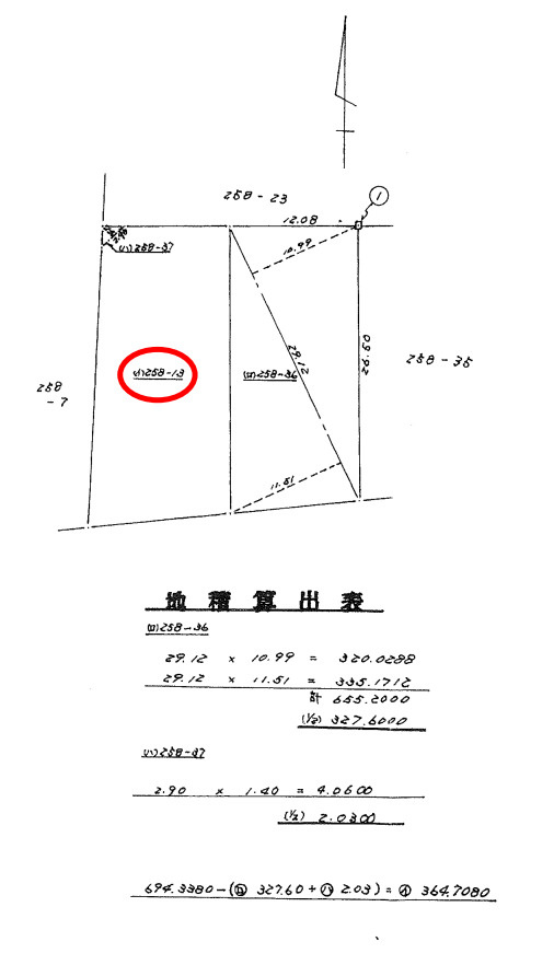 水林売地の土地図