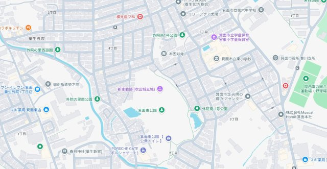 箕面市粟生新家　第2期　新築一戸建ての地図