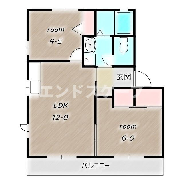 エスペランサAの間取り|高崎、前橋のお部屋探しはエンドスケープまで！お客様の理想お聞かせ下さい♪
