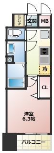 プレサンス新大阪ザ・シティの間取り