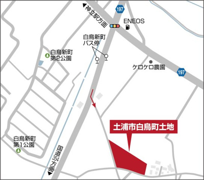 【地図】 | 土浦市白鳥町貸地