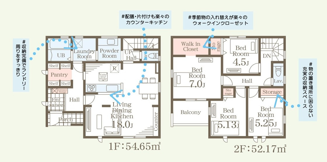【新築戸建】　いわき市平城東1丁目第1　全15棟　長期優良住宅の間取り|2号棟の間取りです。ご参照ください
