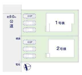 福岡市東区美和台２期　２号棟の区画図