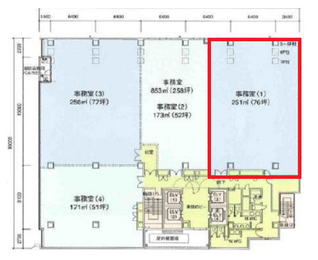 栄パークサイドプレイス【　オフィスおすすめ　】の間取り