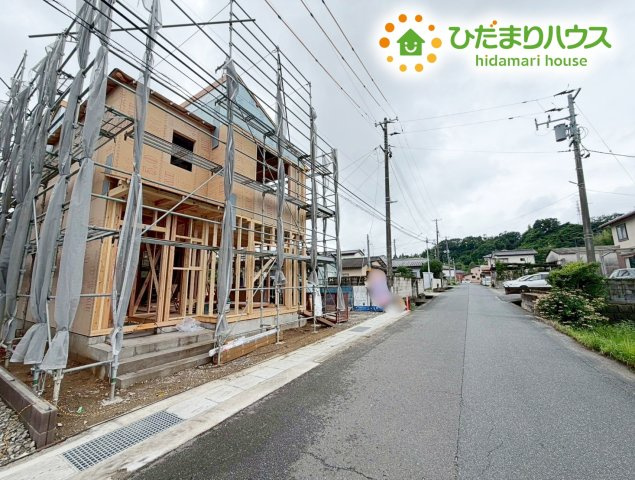 いわき市好間町上好間第4　新築戸建　2号棟の前面道路含む現地写真|周辺商業施設・教育施設充実♪
