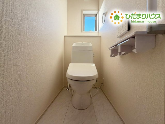 いわき市好間町上好間第4　新築戸建　1号棟のトイレ|節水できるトイレで、少ないお水でもしっかりと洗浄してくれます！