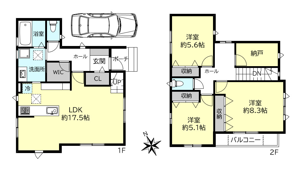 明石市藤江新築戸建の間取り