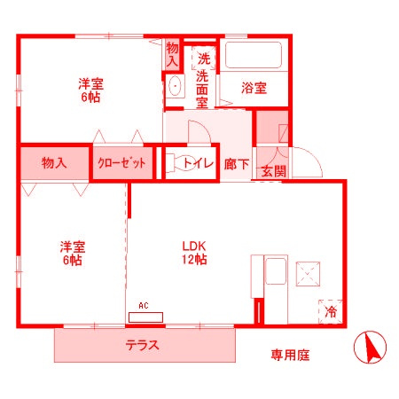 茅ヶ崎市東海岸南６丁目のアパートの間取り