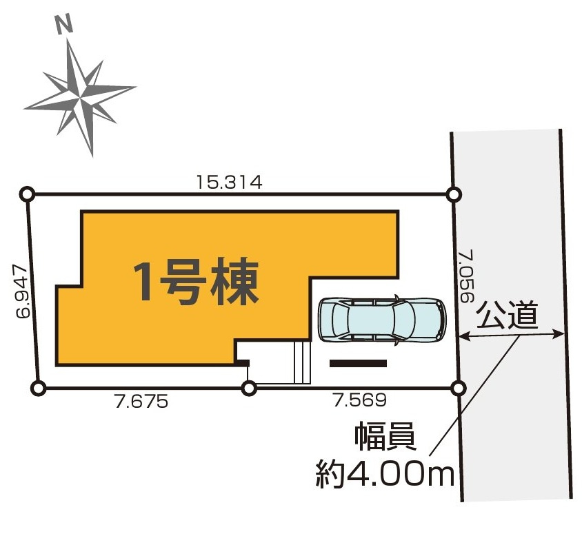 練馬区上石神井南町 新築戸建て 西武新宿線 上石神井駅の区画図