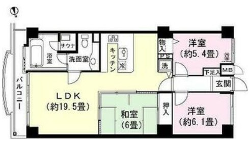 【間取り】 | ロワジール伊東湯川