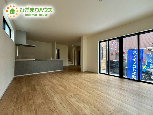 桶川市北12期　新築戸建　01の居間・リビング|LDK：23帖