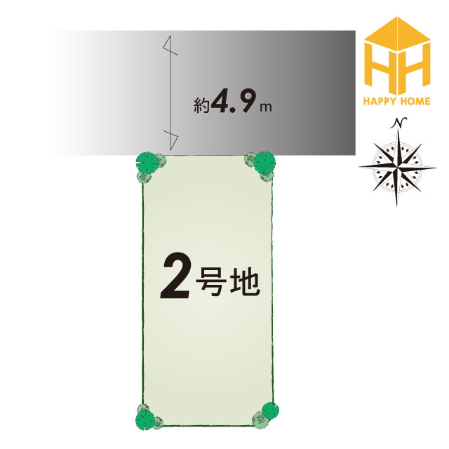 尼崎市稲葉荘2丁目建築条件無し売土地│全2区画の土地図|※現況と図面が異なる場合現況を優先いたします。