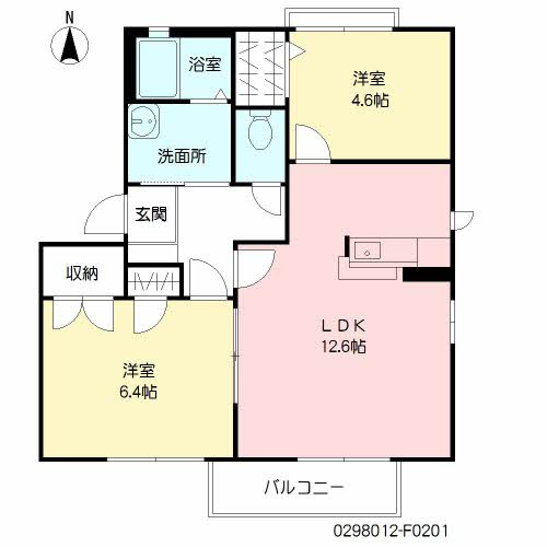 宮若市本城のアパートの間取り