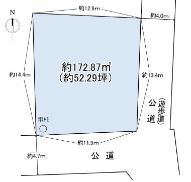 海老名市国分北3丁目　売地の土地図