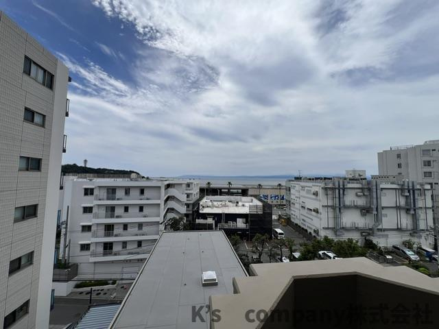 藤沢市片瀬海岸2丁目　ライオンズマンション片瀬江ノ島第二の展望|バルコニーからの眺望♪オーシャンビューが望めます♪