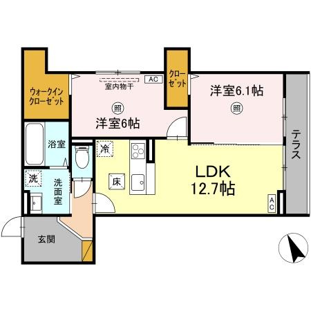 D's LIEN（ディーズリアン）の間取り