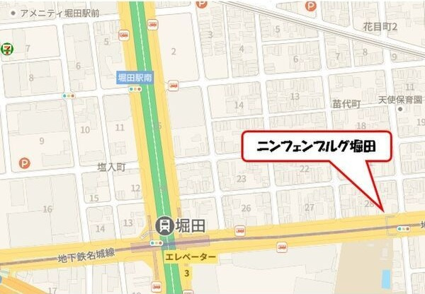 ニンフェンブルグ堀田の地図
