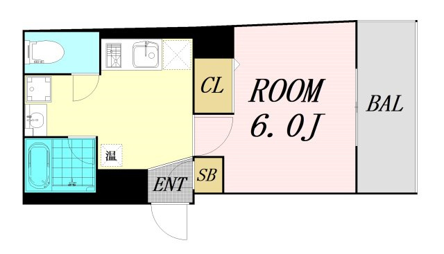 willDo難波w1　仲介手数料無料の間取り