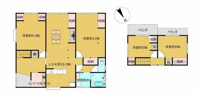八代市郡築一番町の中古一戸建の間取り