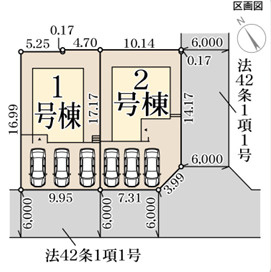 リーブルガーデン木津川市州見台2丁目の区画図