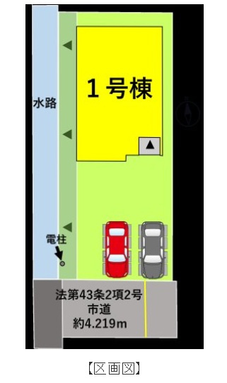 熊本市南区近見７丁目の新築一戸建の区画図