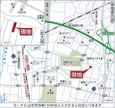 【地図】 | Cradle garden　山形市浜崎第４　２号棟