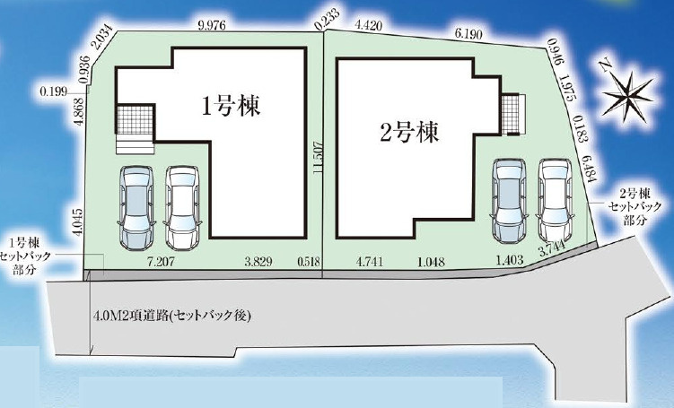 宜野湾市野嵩2期（全2棟）2号棟の区画図|2号棟　