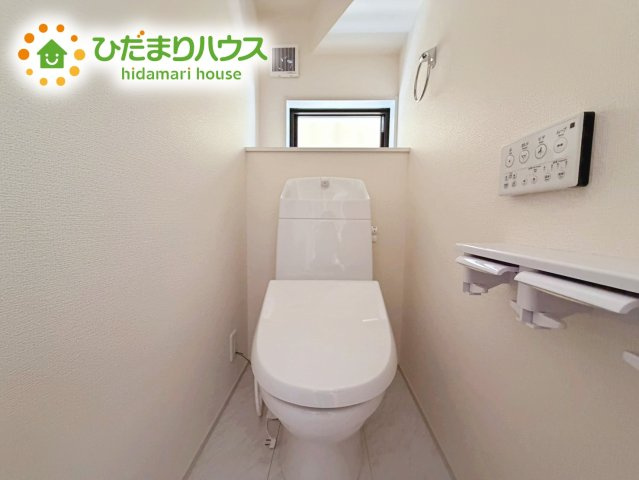 いわき市中岡町1丁目1期　新築戸建　2号棟のトイレ|家計に嬉しい節水仕様のトイレ!(^^)!