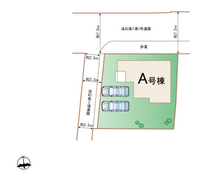 新築戸建　高崎市中豊岡町63番の区画図