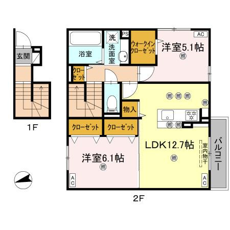 セジュール六条Ｃの間取り