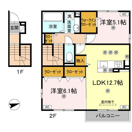 サンエスポアールⅡの間取り