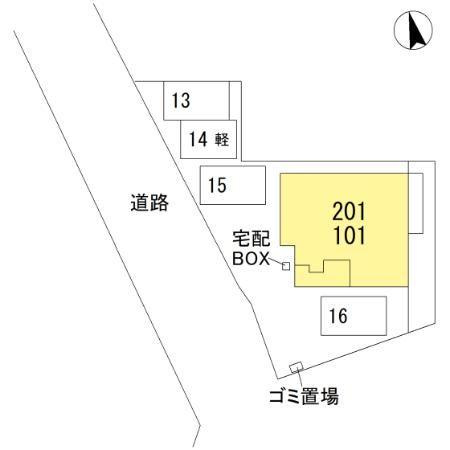 サンエスポアールⅡの区画図