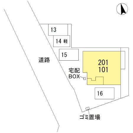 サンエスポアールⅡの区画図