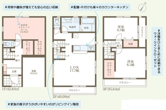 リーブルガーデン寝屋川市石津中町3期の間取り
