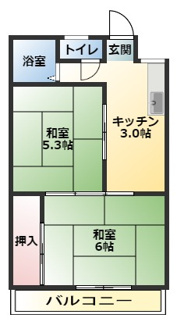 【間取り】 | 第5サンコーポ