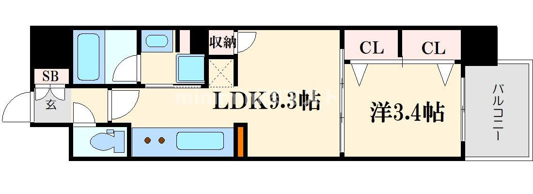 アーバネックス心斎橋EASTの間取り