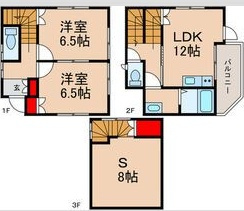 清水貸家の間取り