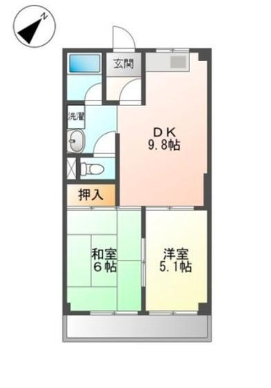 パレスさくらBの間取り