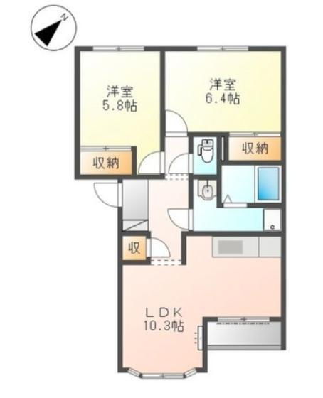 ソレイユＡの間取り