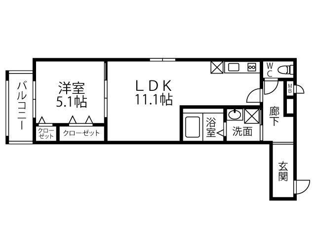グランエクセル3番館の間取り