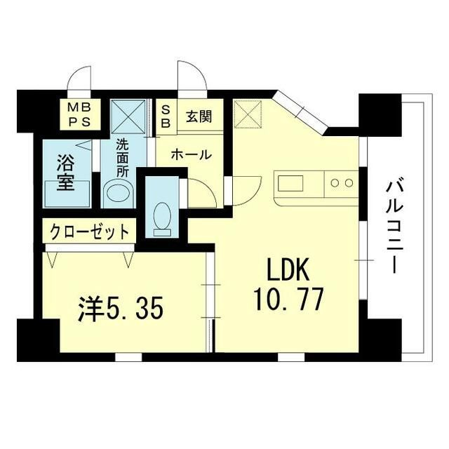熊本市中央区南坪井町の賃貸マンションの間取り