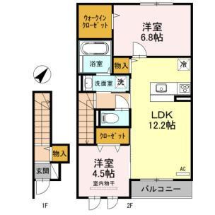 JIN/輝A棟の間取り